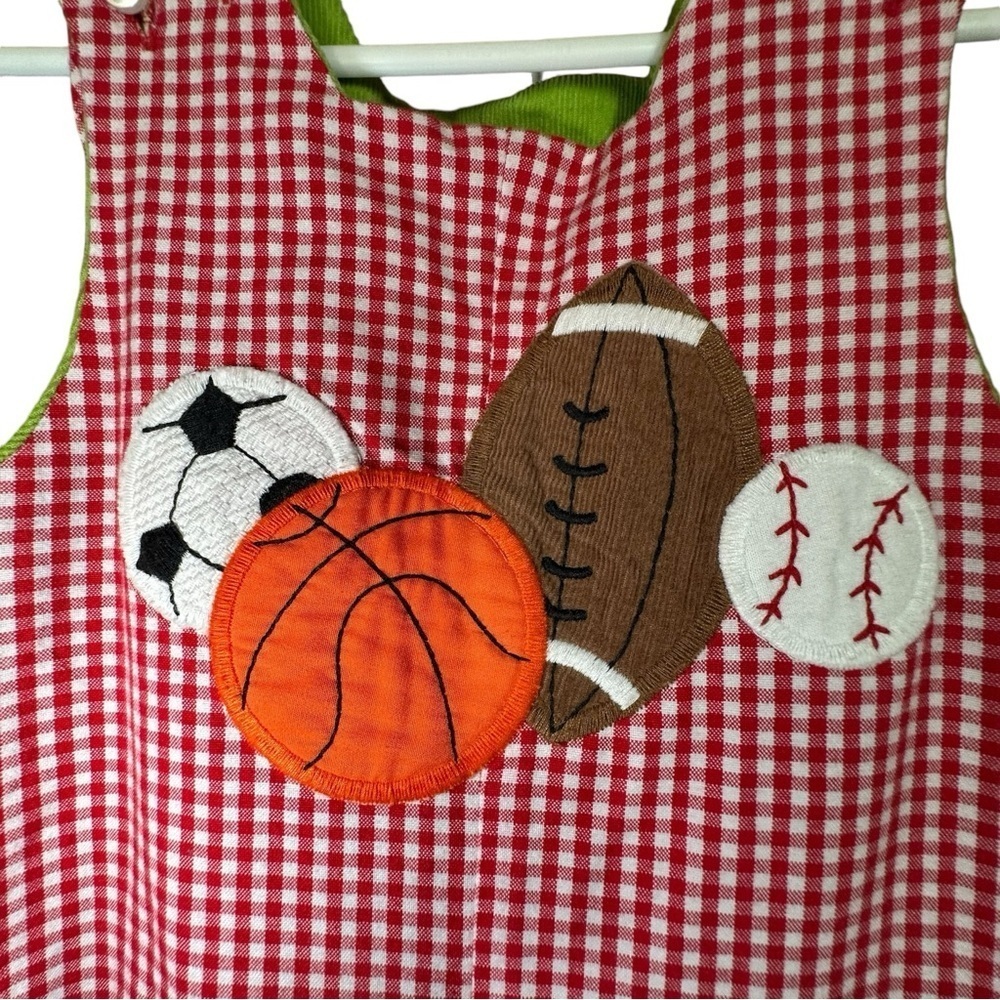 The Bailey Boys Christmas Reindeer and Sports Reversible Longall Jon Jon 2T - Picture 3 of 9